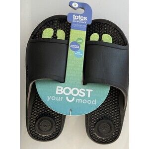 TOTES Sol Bounce Mens size 9 Black Everywear Technology New With Tag